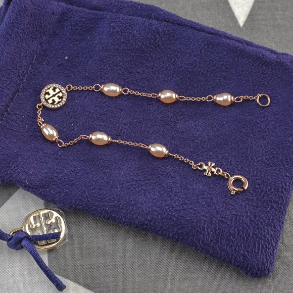 CLEARANCE: NEW Tory Burch Miller Pave Bracelet in Rose Gold - Picture 5 of 5